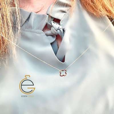 گردنبند طرح ونکلیف با زنجیر طلا