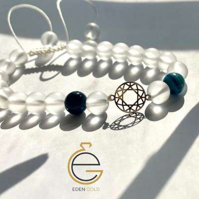 دستبند طرح دایره اسلیمی طلا