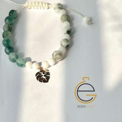 دستبند طرح برگ طلا