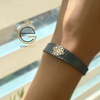 دستبند دایره اسلیمی طلا