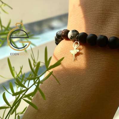 دستبند طرح بالرین طلا با عیار