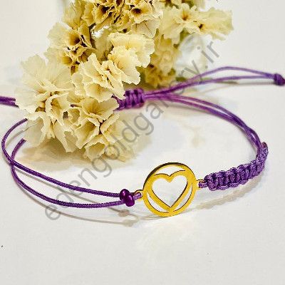 دستبند طرح دایره و قلب