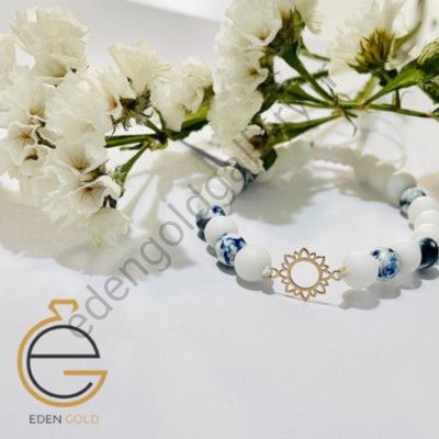 دستبند طلا گل خورشیدی