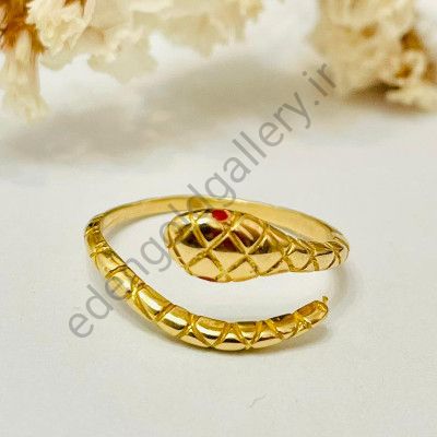 انگشتر طلا طرح مار