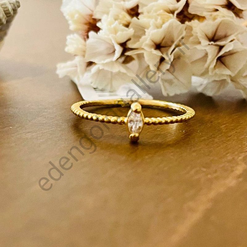 انگشتر طلا نگین لوزی