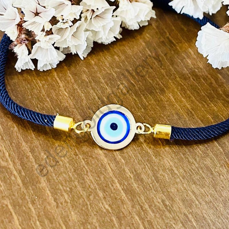 دستبند طلا طرح دایره و چشم نظر
