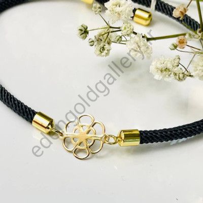 دستبند طلا طرح گل