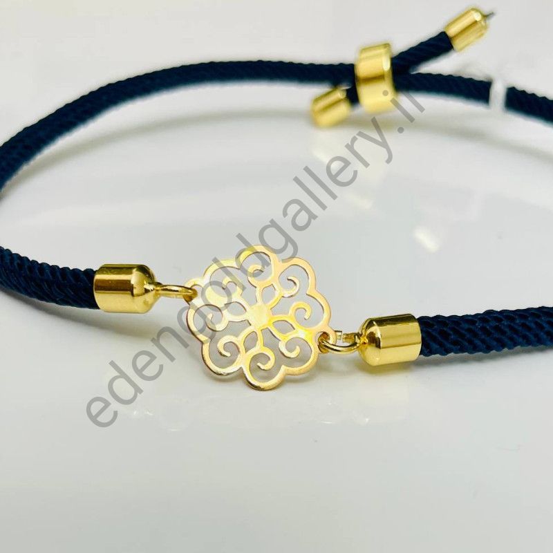 دستبند طلا طرح گل