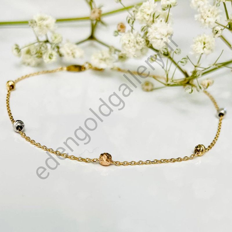 دستبند طلا گوی آلبرنادو 3 رنگ