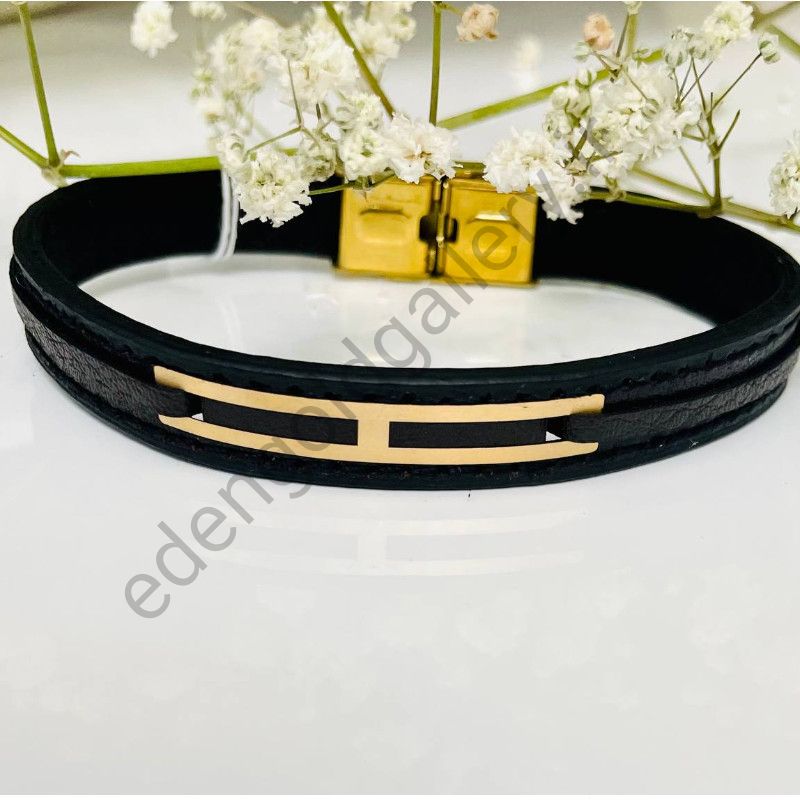 دستبند چرم مردانه کد T402-324