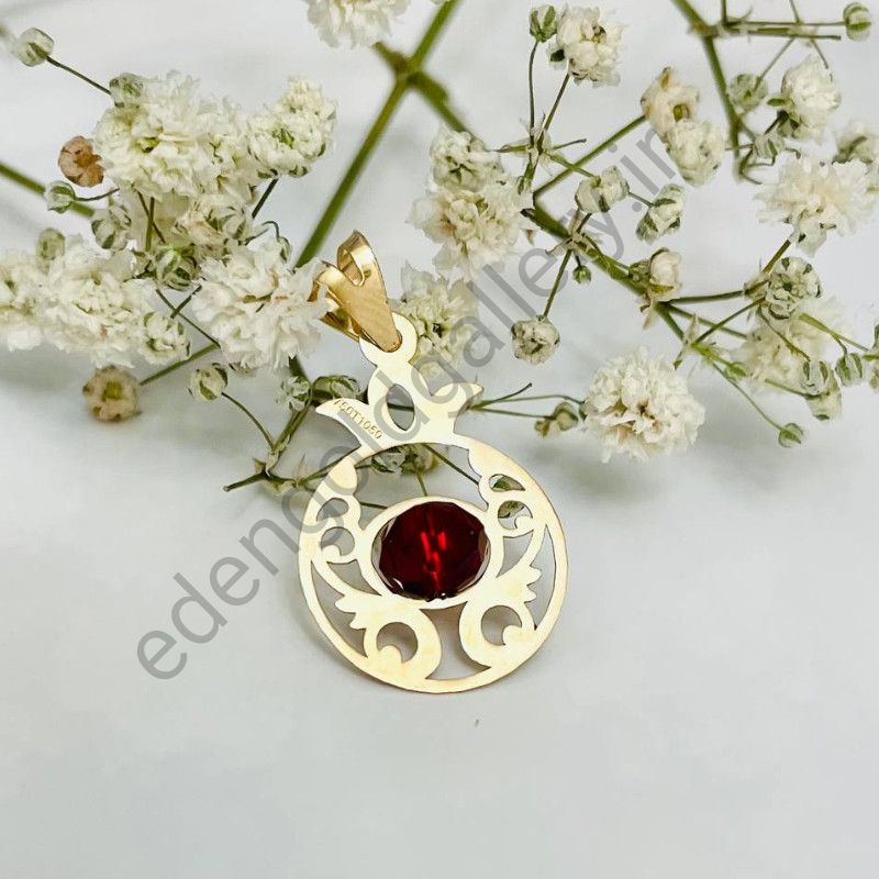 پلاک طرح انار با نگین