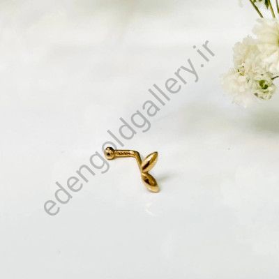 پیرسینگ بینی طرح برگ