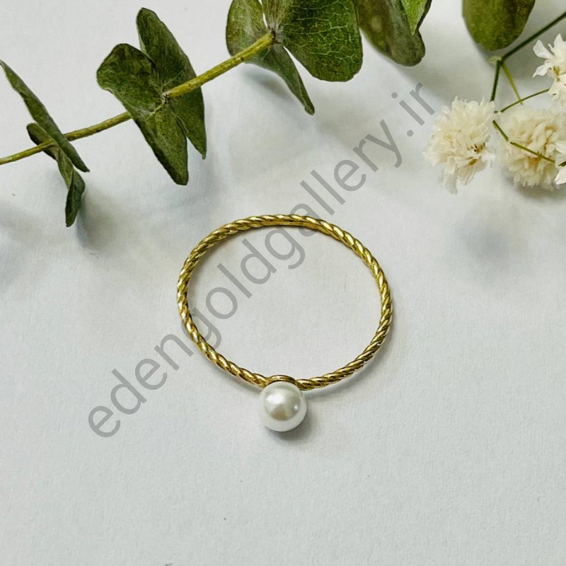 انگشتر طلا مروارید ریز
