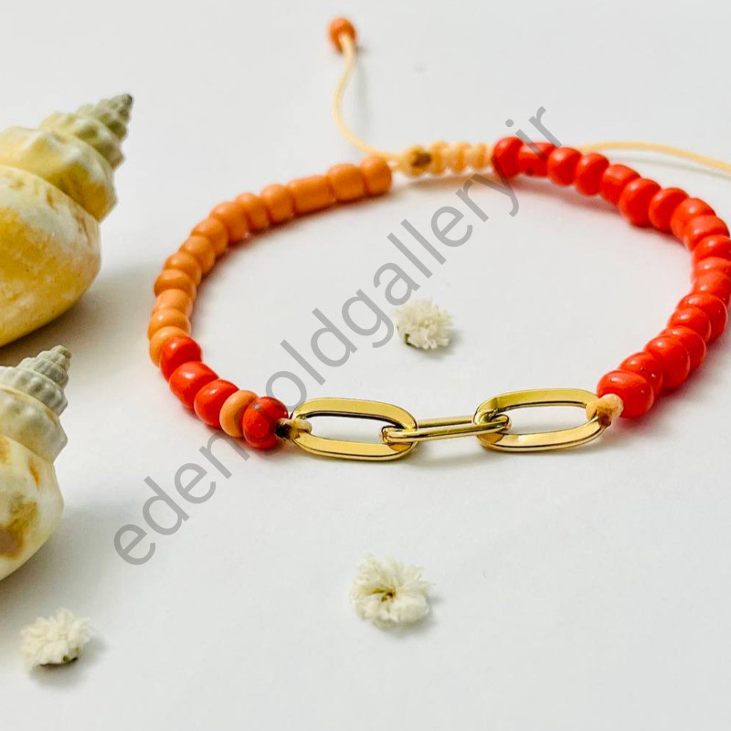 دستبند هرمس طلا زنانه کد 637