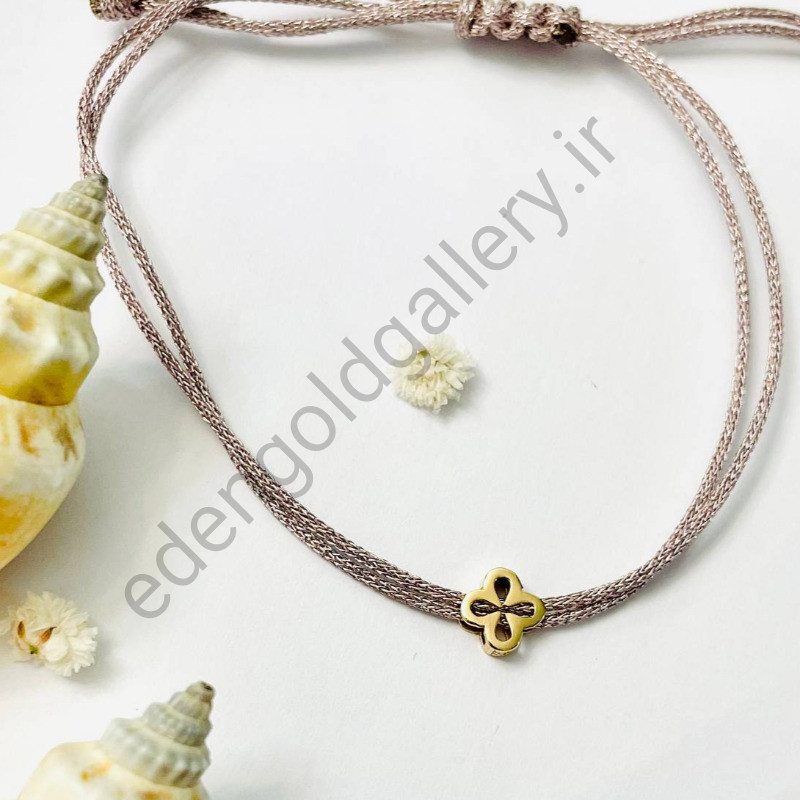 دستبند طلا گل 4 پر