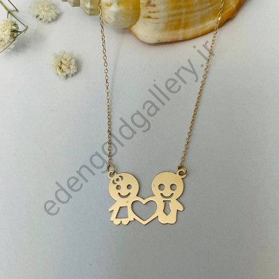 گردنبند طلا طرح عروسکی 487