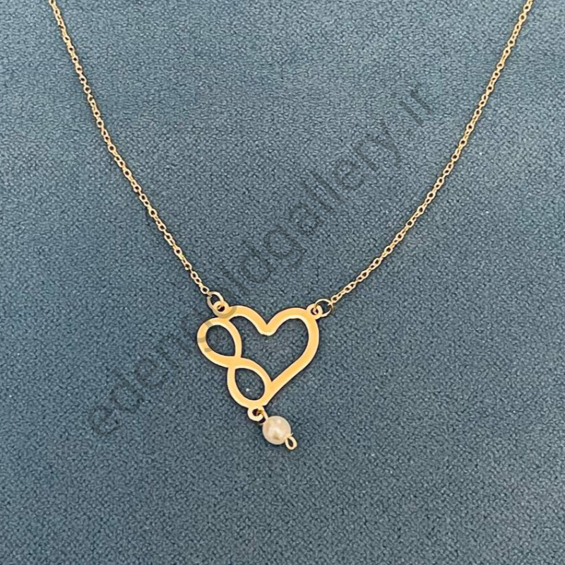 گردنبند قلب و بینهایت مروارید کد T402.438