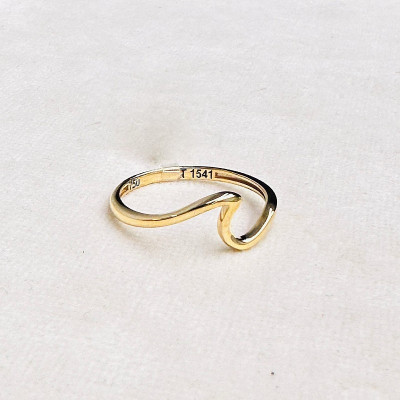 انگشتر طلا تک موج کد 989