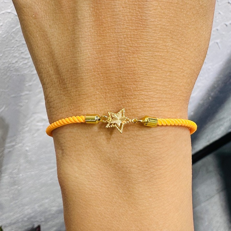 دستبند طلا ستاره بند طنابی  کد 992