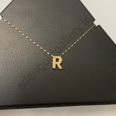 پلاک طلا حرف R