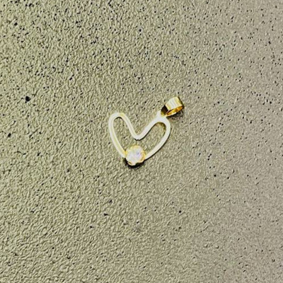 پلاک طلا طرح قلب