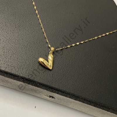 پلاک طلا قلب بادکنکی