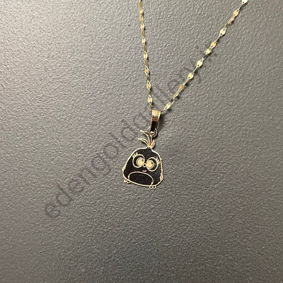 پلاک طلا کودک طرح جوجه