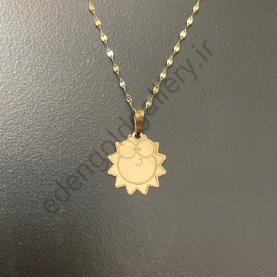 پلاک طلا کودک طرح خورشید