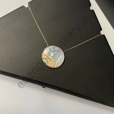 گردنبند طلا برگ و صدف