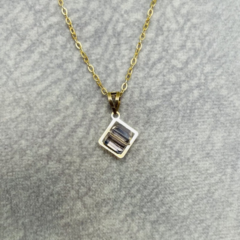 گردنبند طلا سواروسکی یاسی کد 451