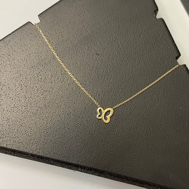 گردنبند طلا متصل پروانه