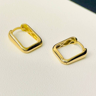 گوشواره طلا مستطیلی